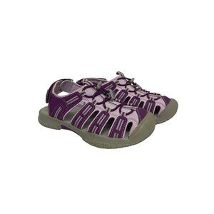 Khombu Sandy Slingback Sport Sandal Bungee Purple Pink Girl's Size 1